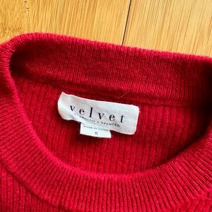 Velvet cashmere sweater